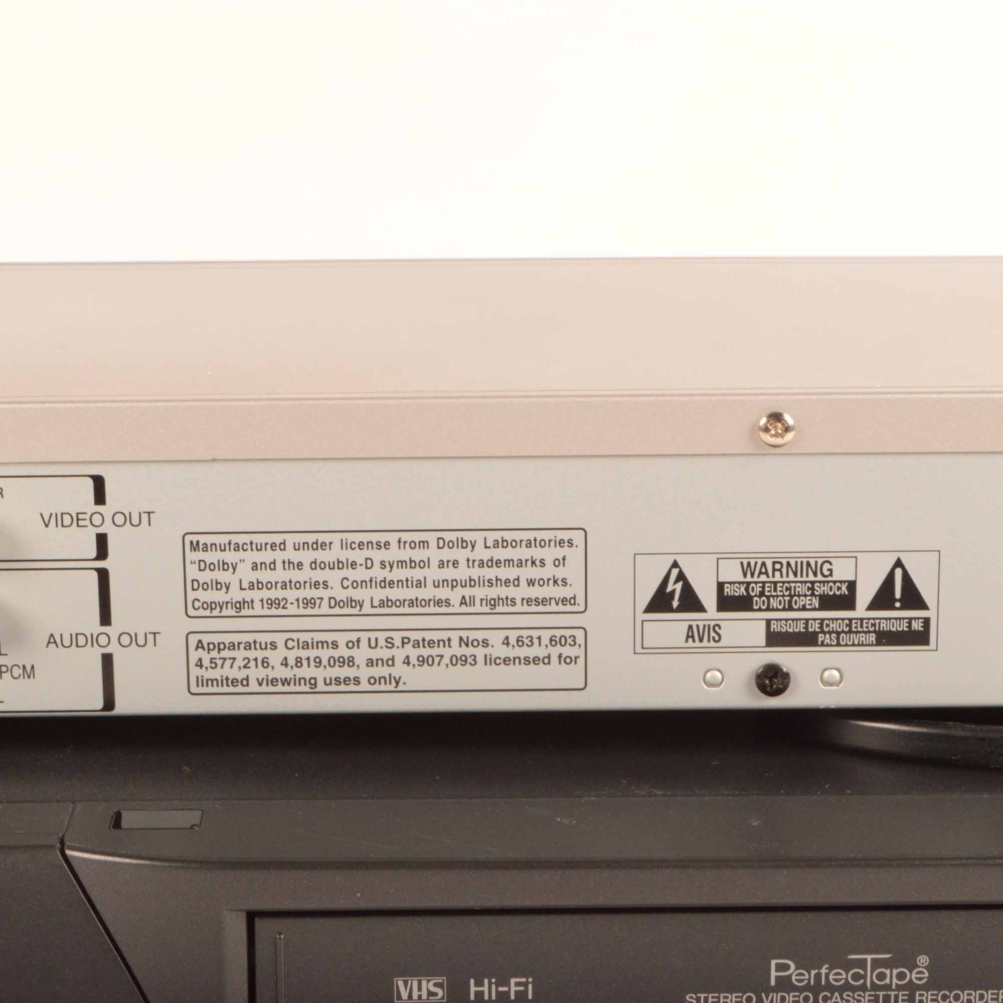 Toshiba  DVD Player and Mitsubishi VCR