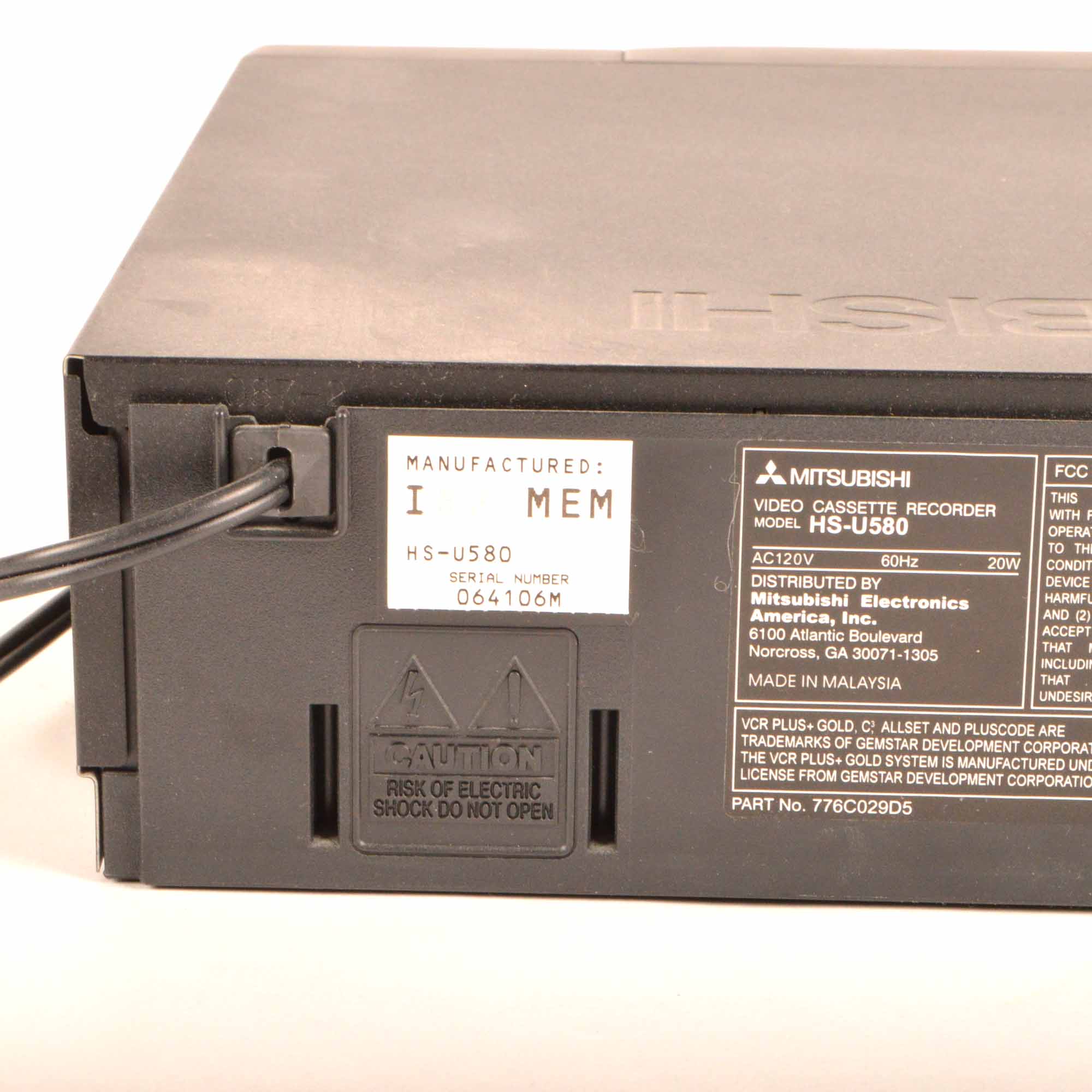 Toshiba  DVD Player and Mitsubishi VCR