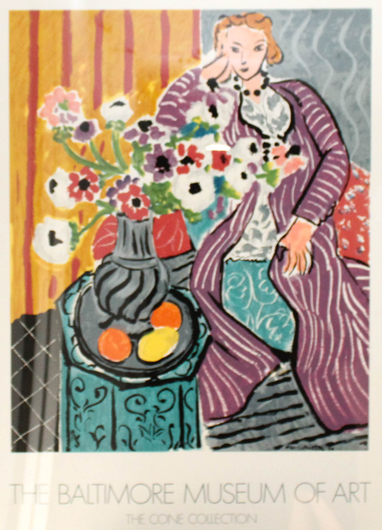 The Baltimore Museum Of Art Lithographic Poster Featuring "The Purple Robe" by Henri Matisse