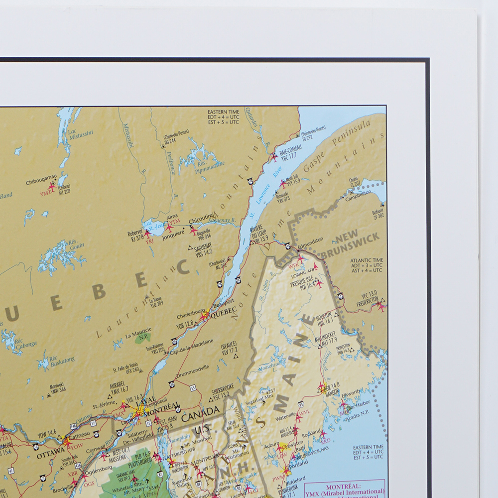 Aviators' Quick Reference Map Of The United States