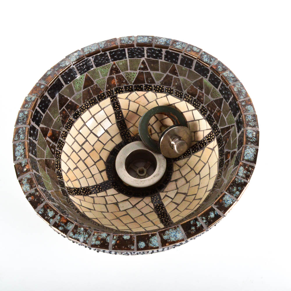 South African Mosaic Tile Countertop Bar Sink