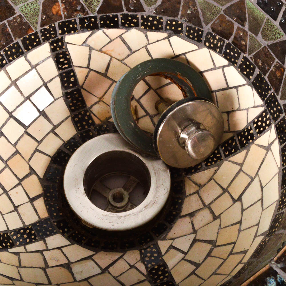 South African Mosaic Tile Countertop Bar Sink