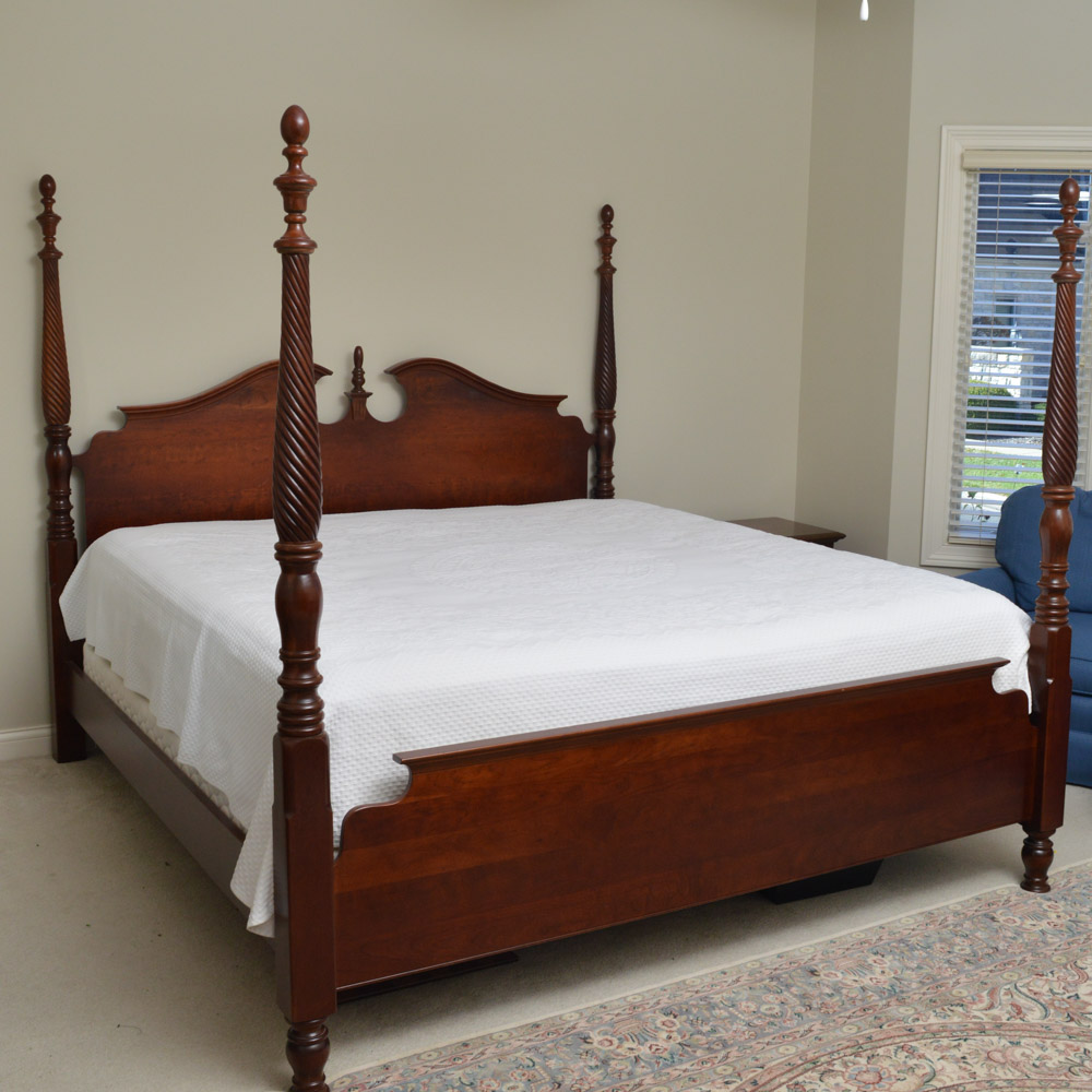 Pennsylvania House Cherry Four Poster King Size Bed