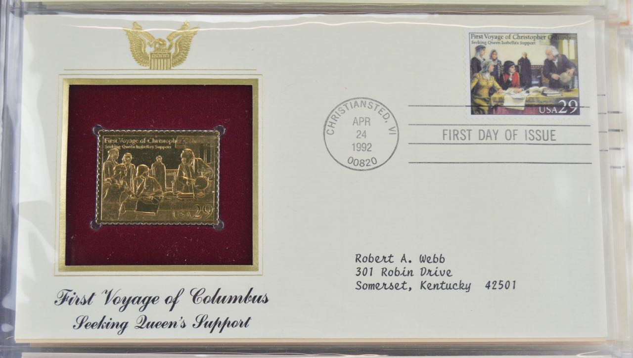 22K Golden Replicas of United States Postage Stamps