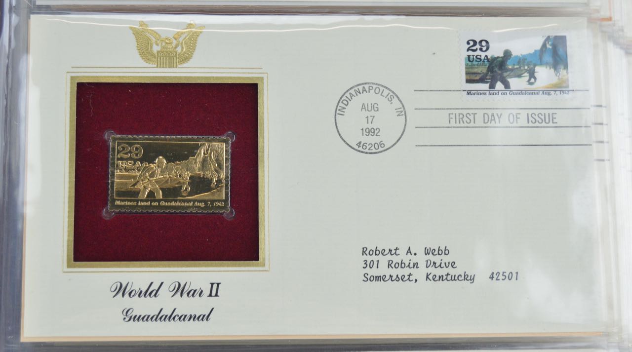 22K Golden Replicas of United States Postage Stamps