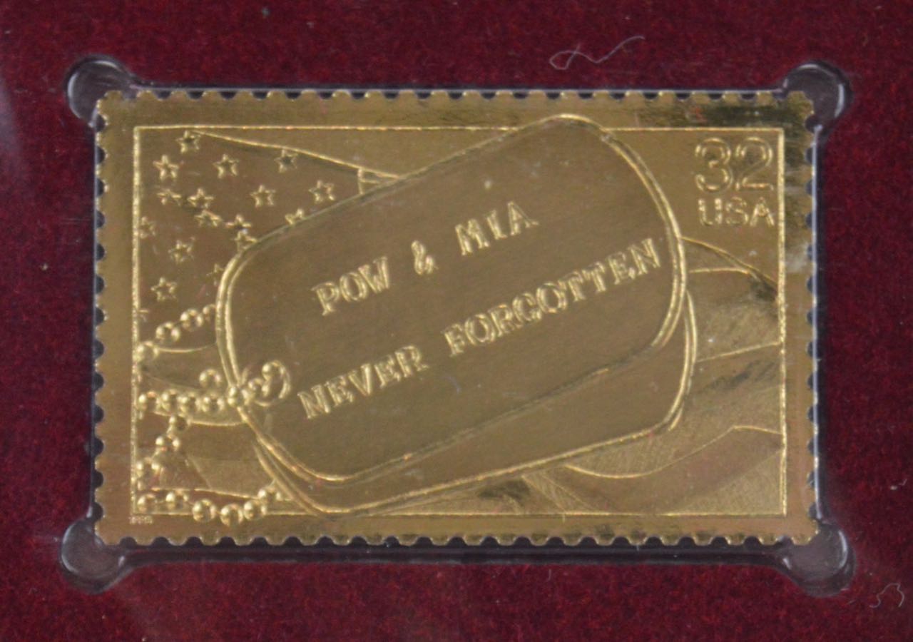 22K Golden Replicas of United States Postage Stamps