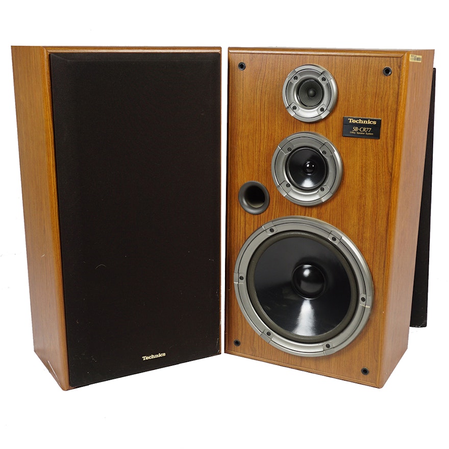 Set of Vintage Technics SB-CR77 Floor Speakers
