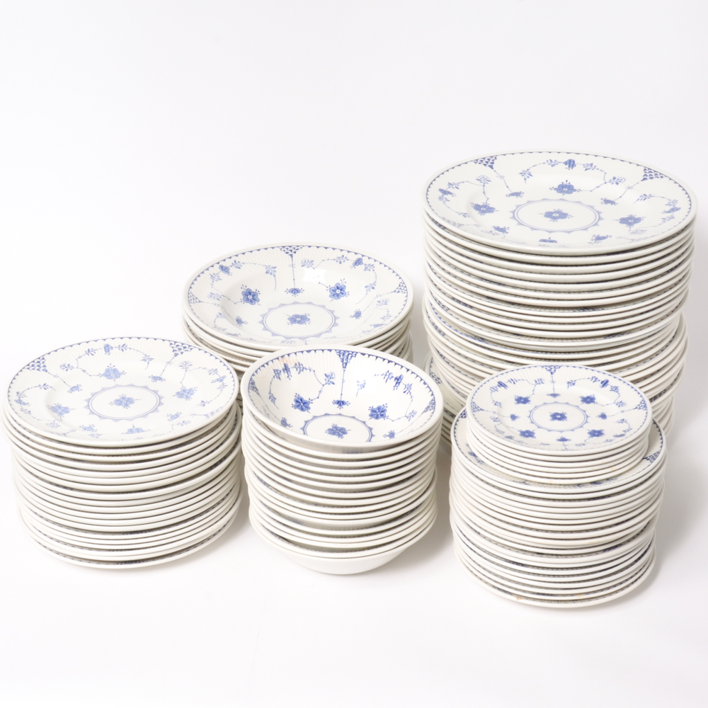 Collection of Blue Denmark Plates by Johnson Brothers