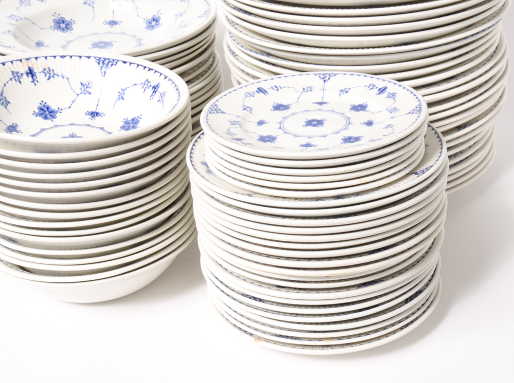 Collection of Blue Denmark Plates by Johnson Brothers