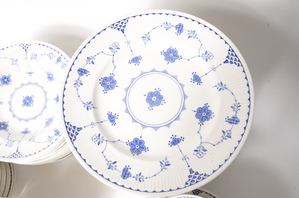 Collection of Blue Denmark Plates by Johnson Brothers