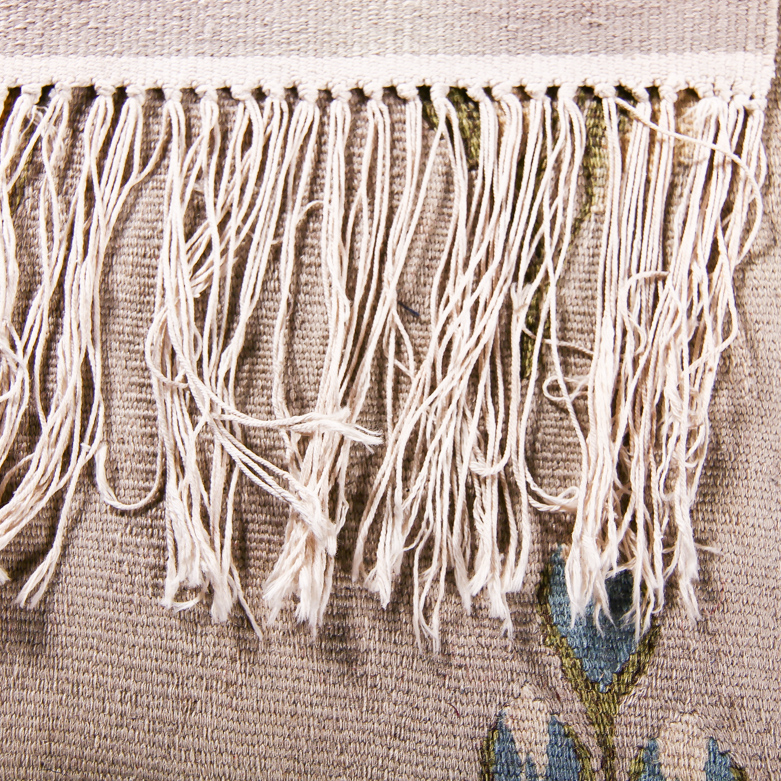 Signed, Handwoven Flat Weave Romanian Area Rug