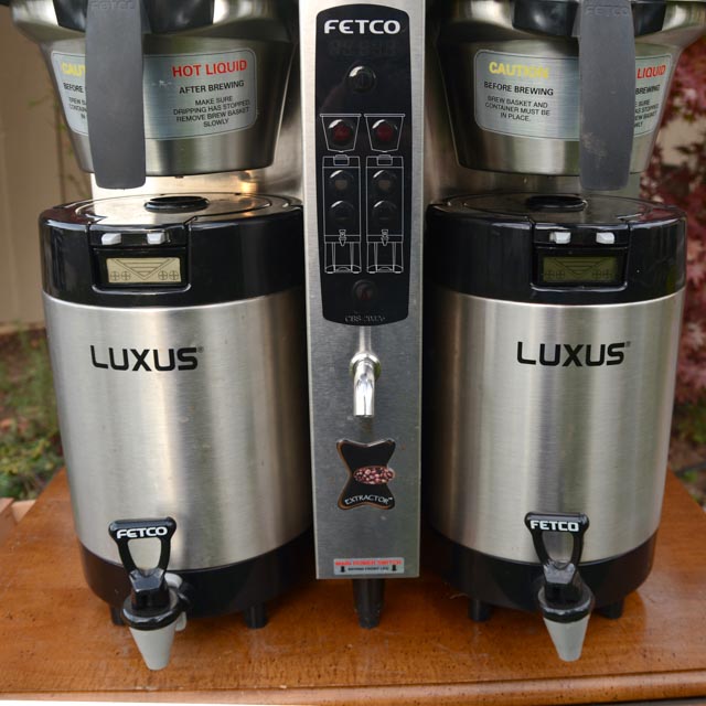 Fetco Commercial Coffee Maker and Cart