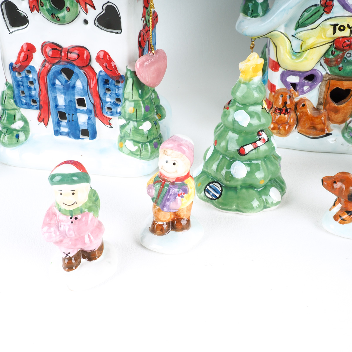 Ceramic Holiday Village  Twelve Piece Set by Elements