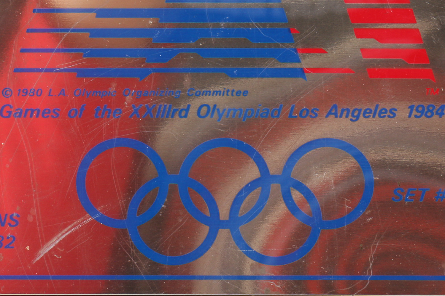 Framed Collection of 1984 Olympics Pins