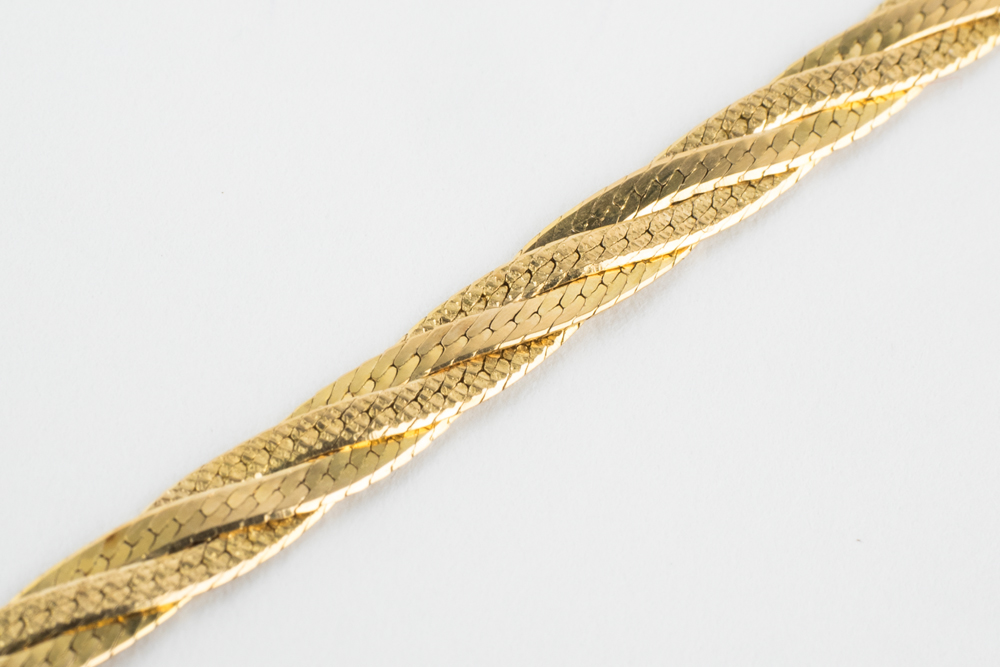 14K Yellow Gold Multi-Strand Herringbone Chain