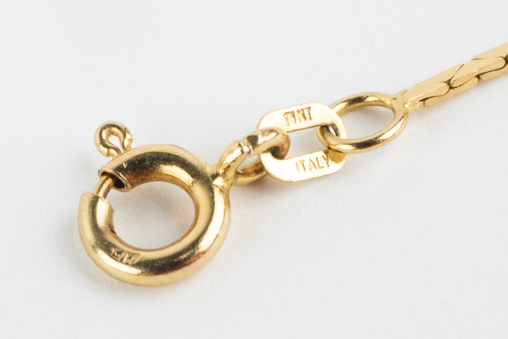 14K Yellow Gold Cobra Chain Necklace