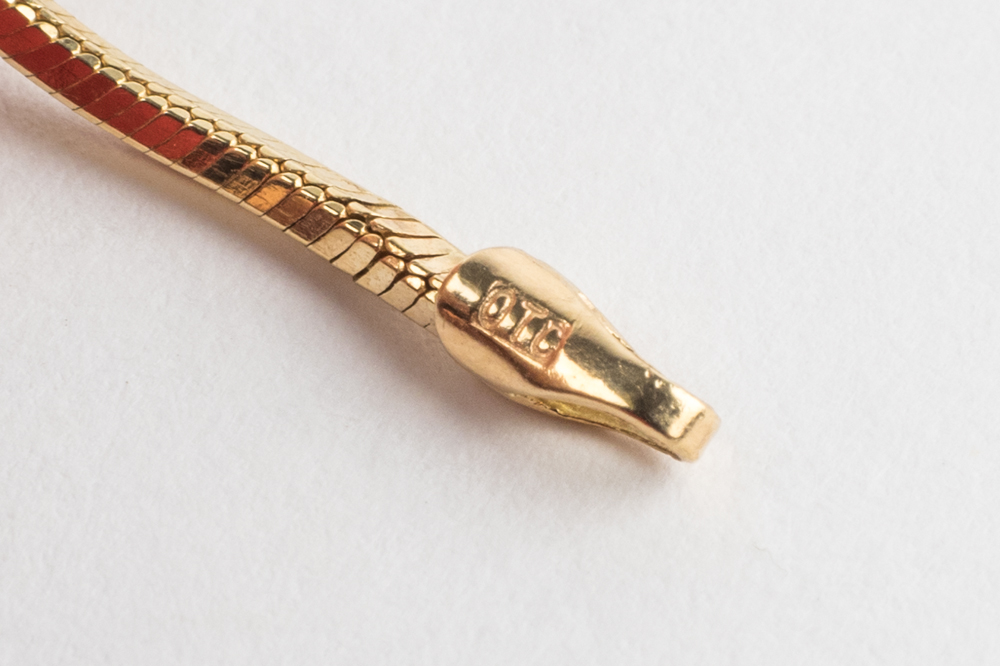 14K Two-Tone Gold Diamond Solitaire Slide Pendant Necklace