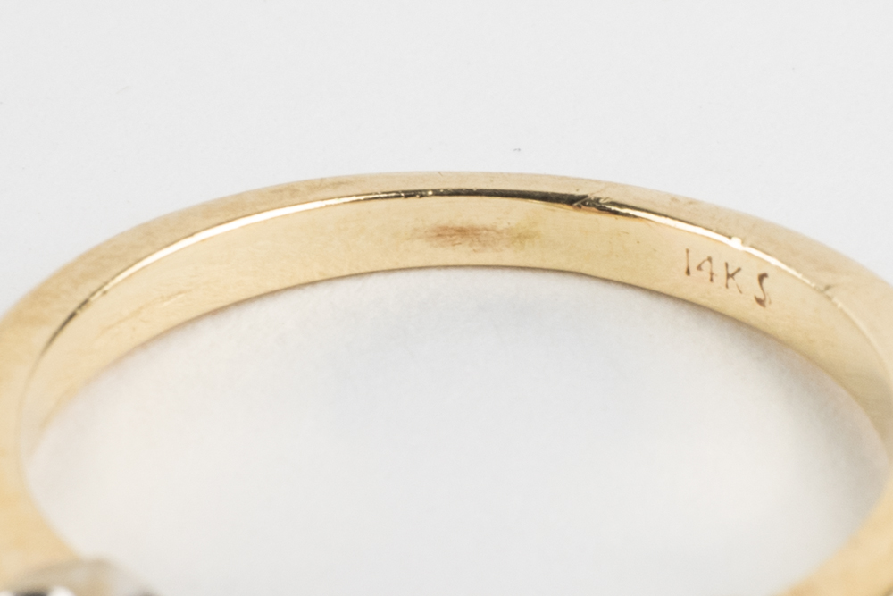 14K Two-Tone Gold and Diamond Wedding Band