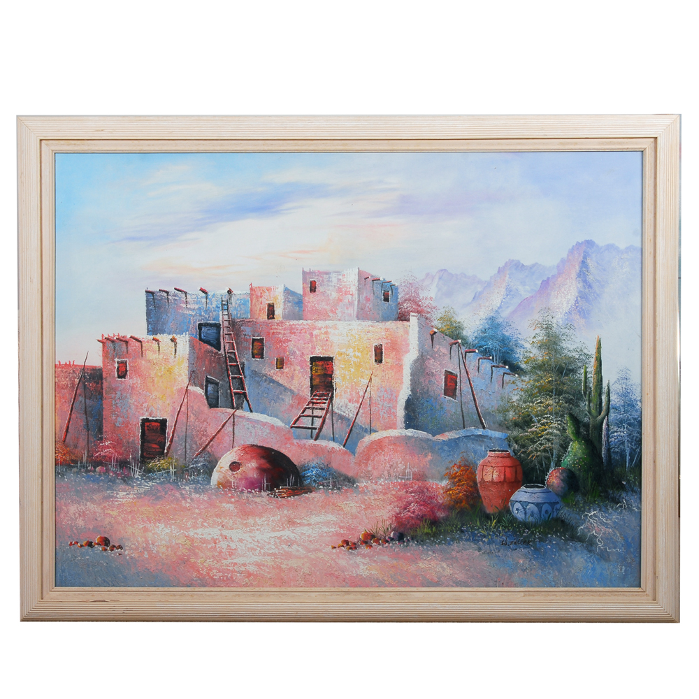 W. Zeller Oil on Canvas Painting