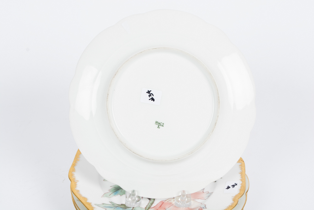 Assortment of Hand-painted Limoges Floral Plates