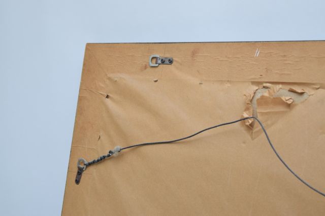 Vintage Turner Mfg. Co., Chicago, Black and Gilt Painted Wood and Metal Wall Mirror