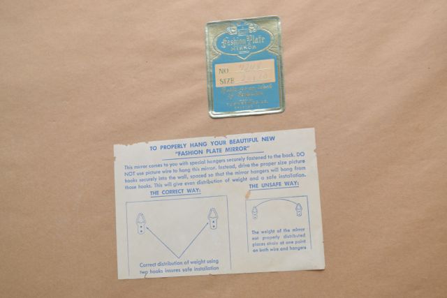 Vintage Turner Mfg. Co., Chicago, Black and Gilt Painted Wood and Metal Wall Mirror