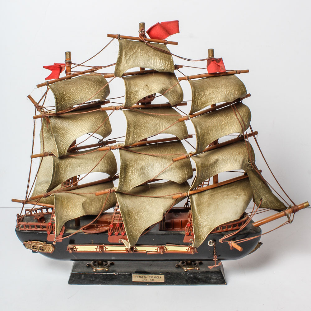 Model of 1780 Fragata Espanola Wooden Sail Ship