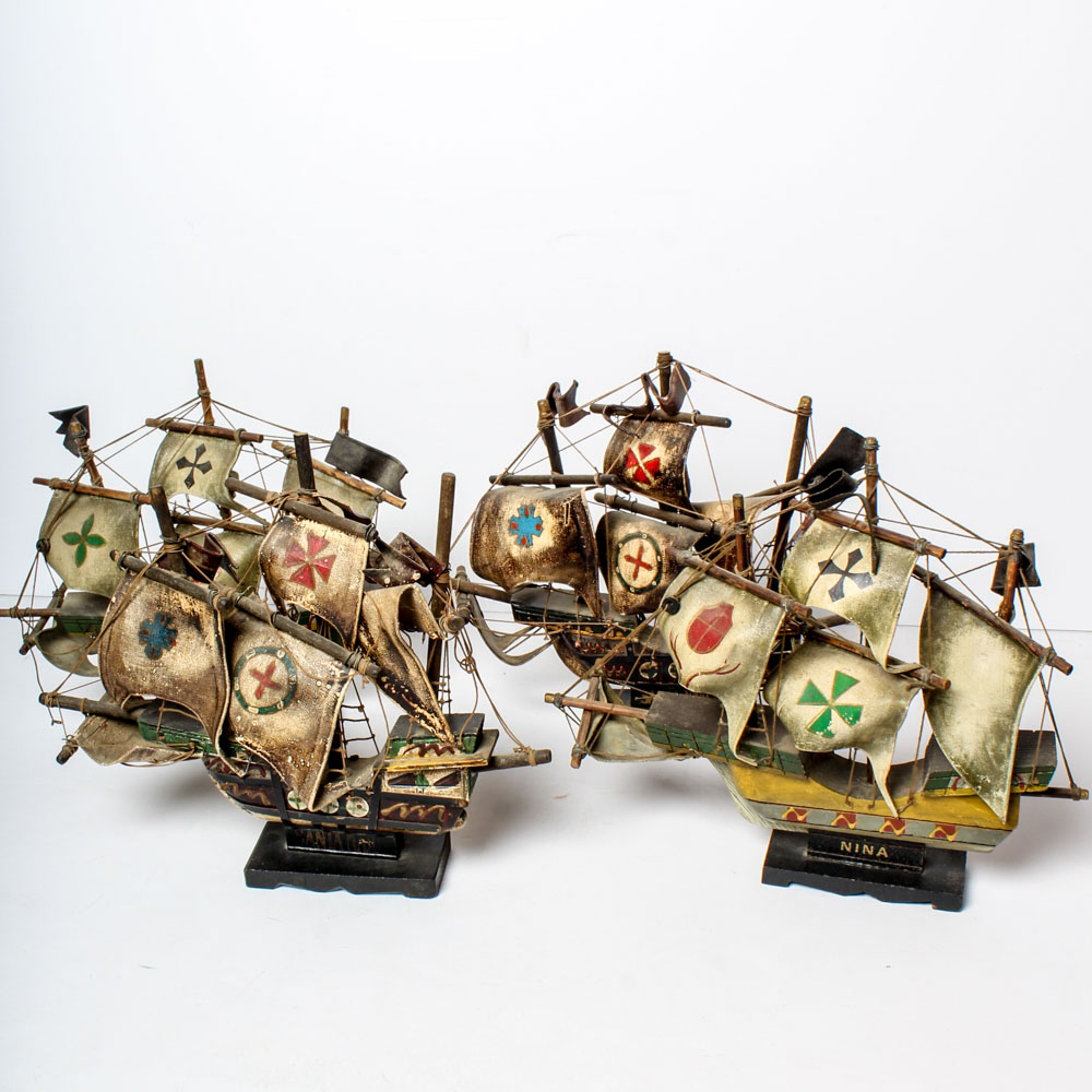 Niña, Pinta and Santa Maria Model Ships
