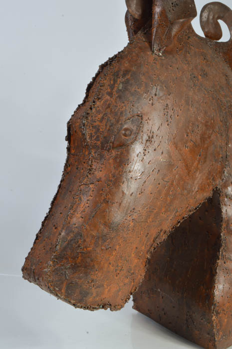 Metal Horse Head Sculpture