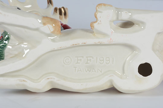 Pair of Fitz and Floyd Reindeer Candlestick Holders