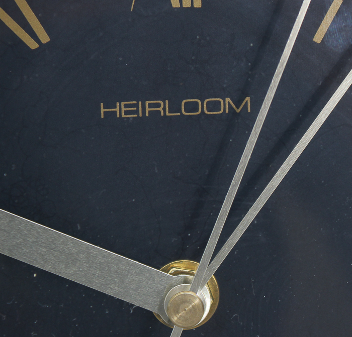 Round Black and Gold Tone Heirloom Clock