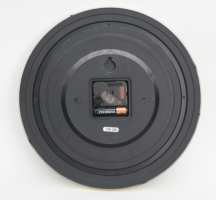 Round Black and Gold Tone Heirloom Clock