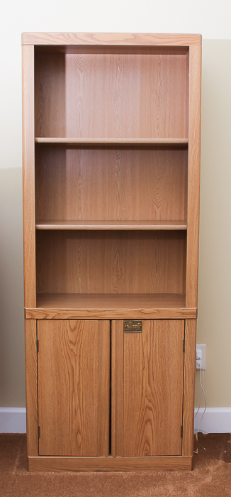 Wood Bookshelf and Cabinet