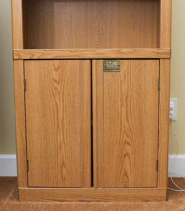 Wood Bookshelf and Cabinet