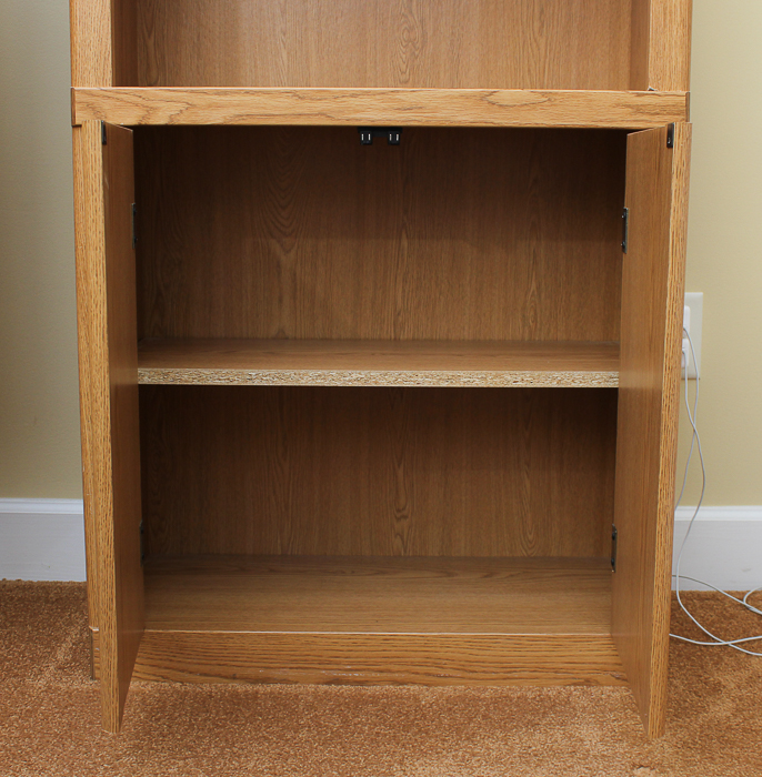 Wood Bookshelf and Cabinet