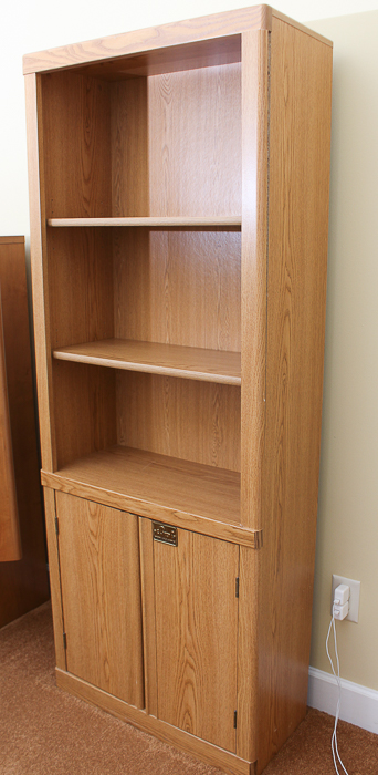 Wood Bookshelf and Cabinet