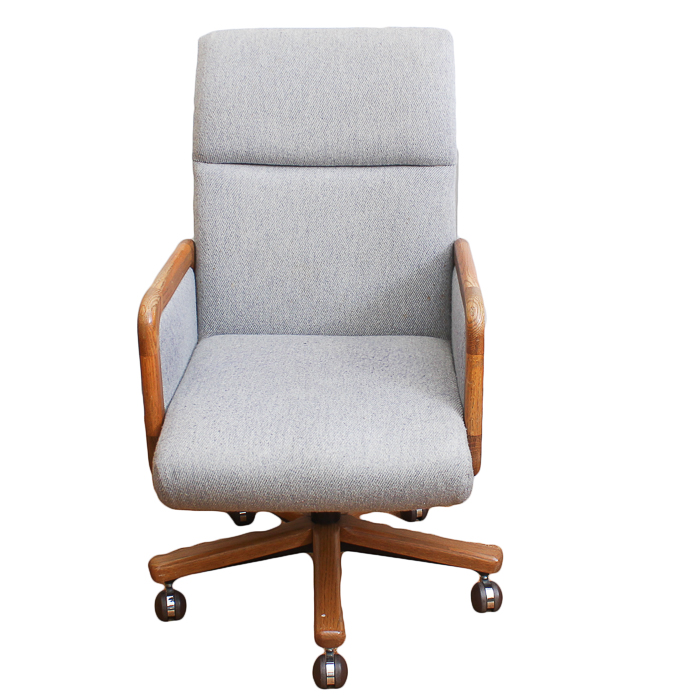 Rollling Wooden Office Chair