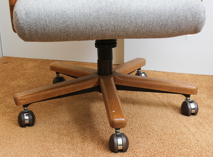 Rollling Wooden Office Chair