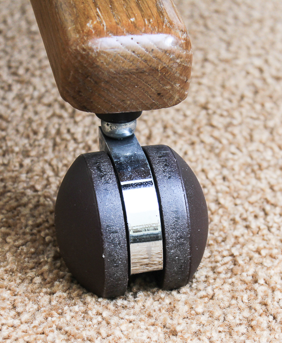 Rollling Wooden Office Chair