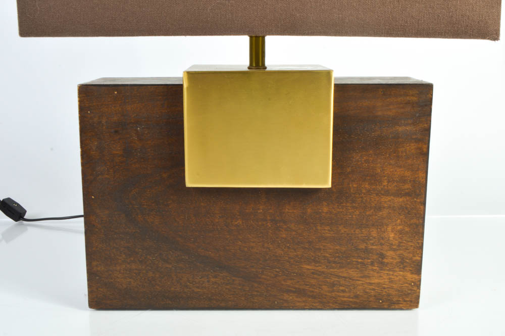 Pair of Modern Wood Lamps