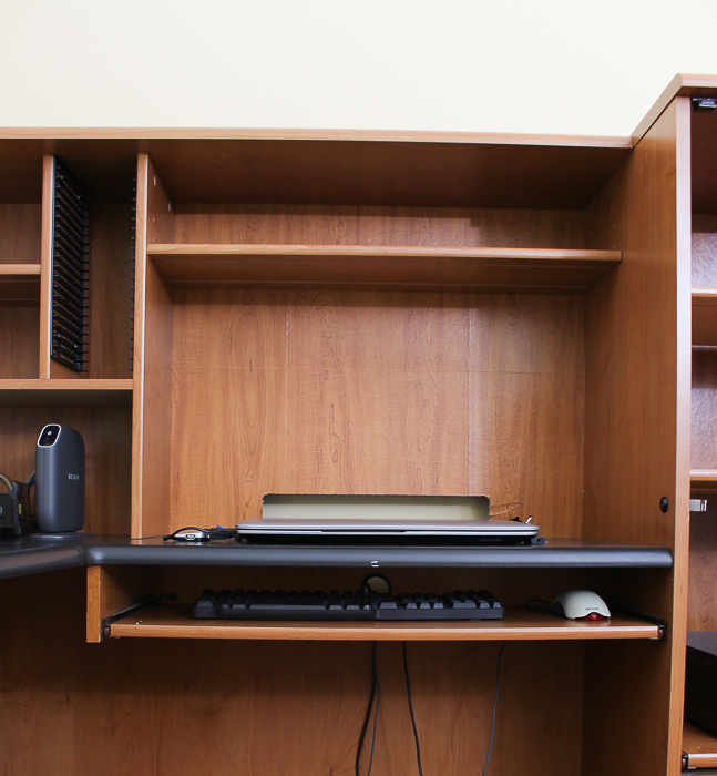 Wraparound Composite Wood Office Desk