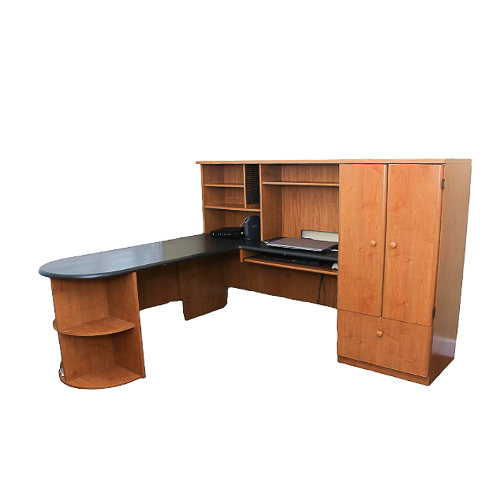Wraparound Composite Wood Office Desk