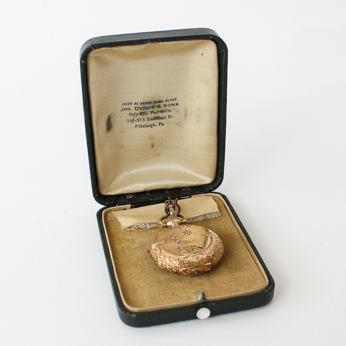 Antique circa 190114K Yellow Gold Elgin Pocket Watch