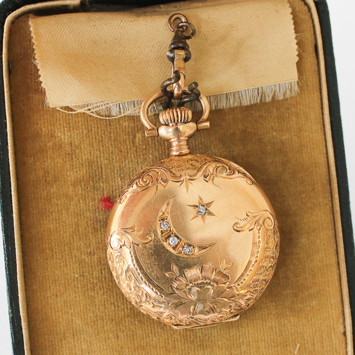 Antique circa 190114K Yellow Gold Elgin Pocket Watch