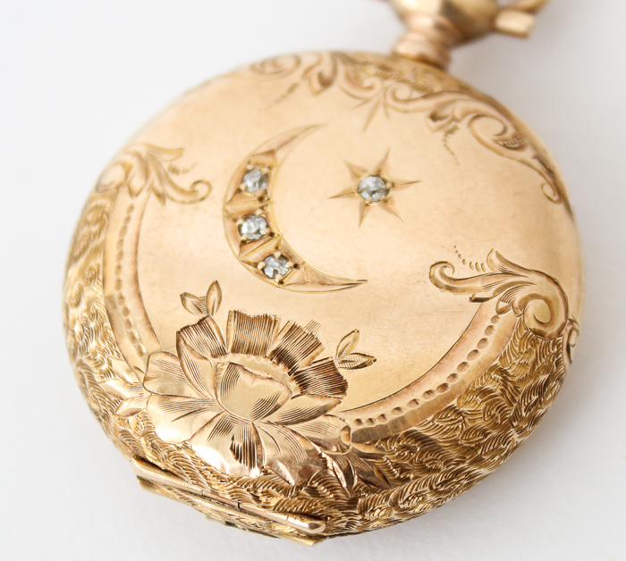Antique circa 190114K Yellow Gold Elgin Pocket Watch