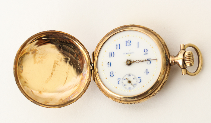 Antique circa 190114K Yellow Gold Elgin Pocket Watch