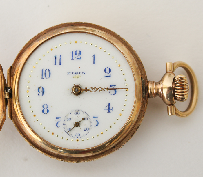 Antique circa 190114K Yellow Gold Elgin Pocket Watch