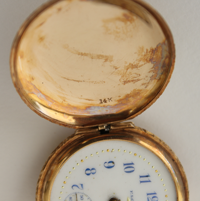 Antique circa 190114K Yellow Gold Elgin Pocket Watch