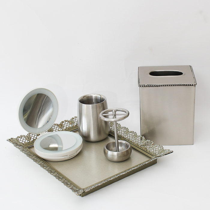 Brushed Metal Bathroom Accessories