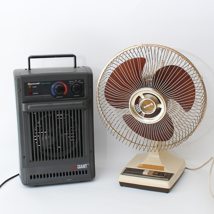 12" Oscillating Fan and Space Heater
